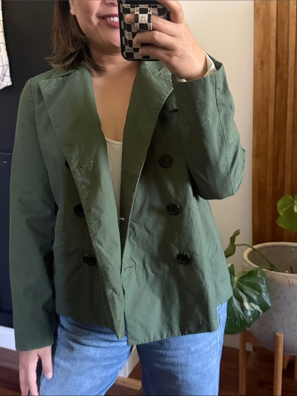 J Crew Japanese Poplin Swing Trench Coat. Size 2 oversized